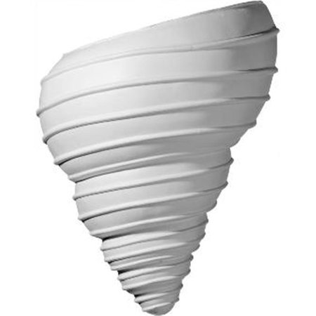 DWELLINGDESIGNS 10.12 In. W x 5.5 In. D x 12.5 In. H Architectural Spiral Shell Wall Sconce DW68954